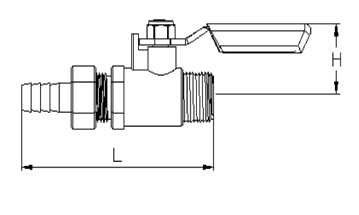 Mini-Kugelhahn, Messing, auf Luftkompressor